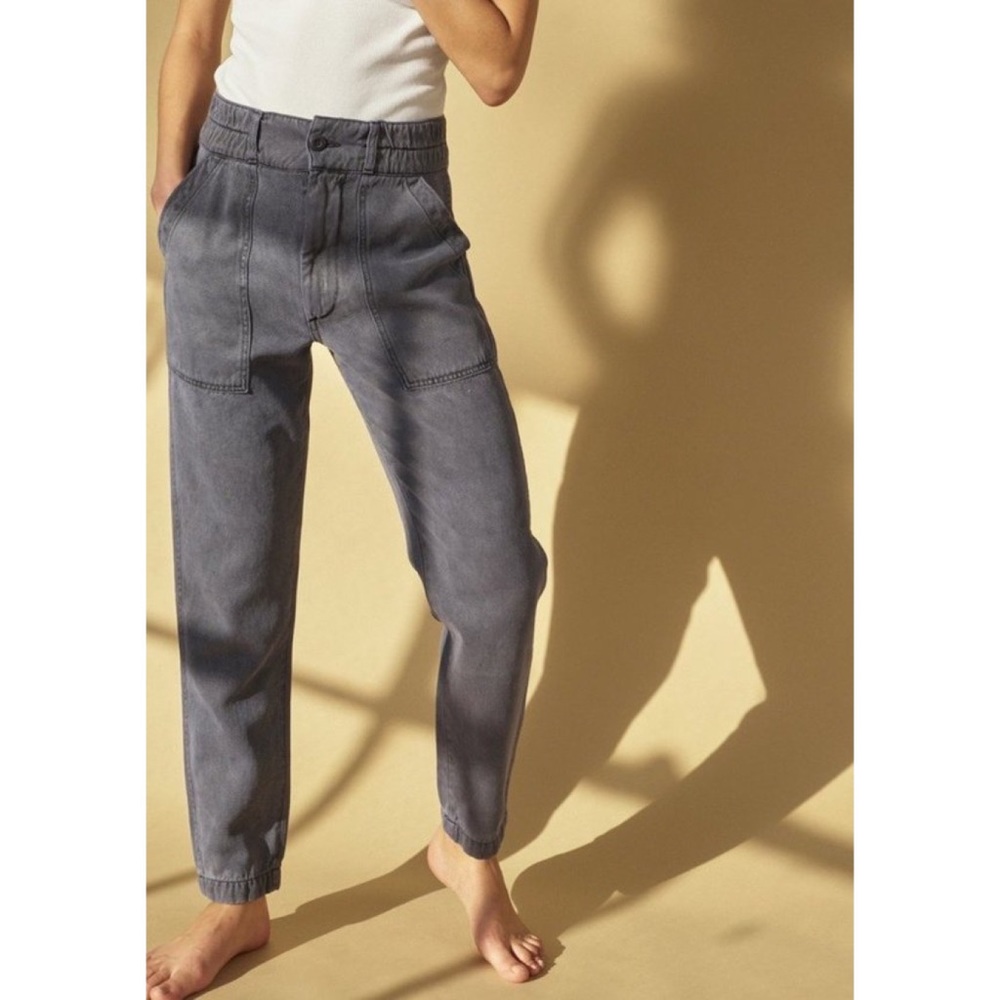 AMO Denim Drapey Army Pants in Black
